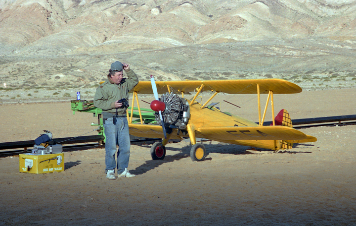 Terry Bridle with Stearman